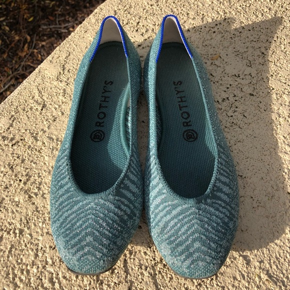 Rothy's Shoes - Rothy’s Teal Metallic Mirage Size 9